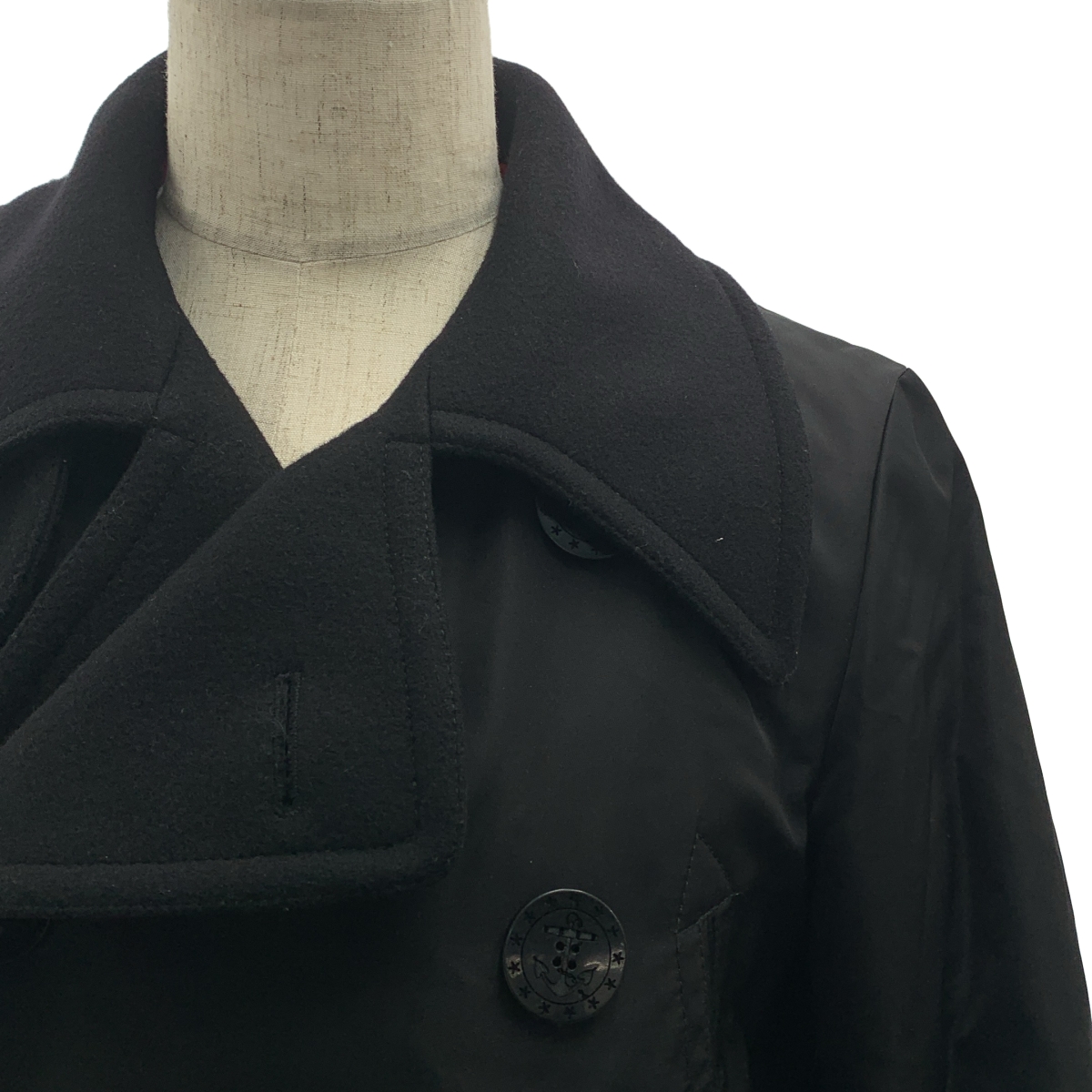 DSQUARED2 / ディースクエアード 異素材 切替 ダブル オーバーコート / キルティング総裏地