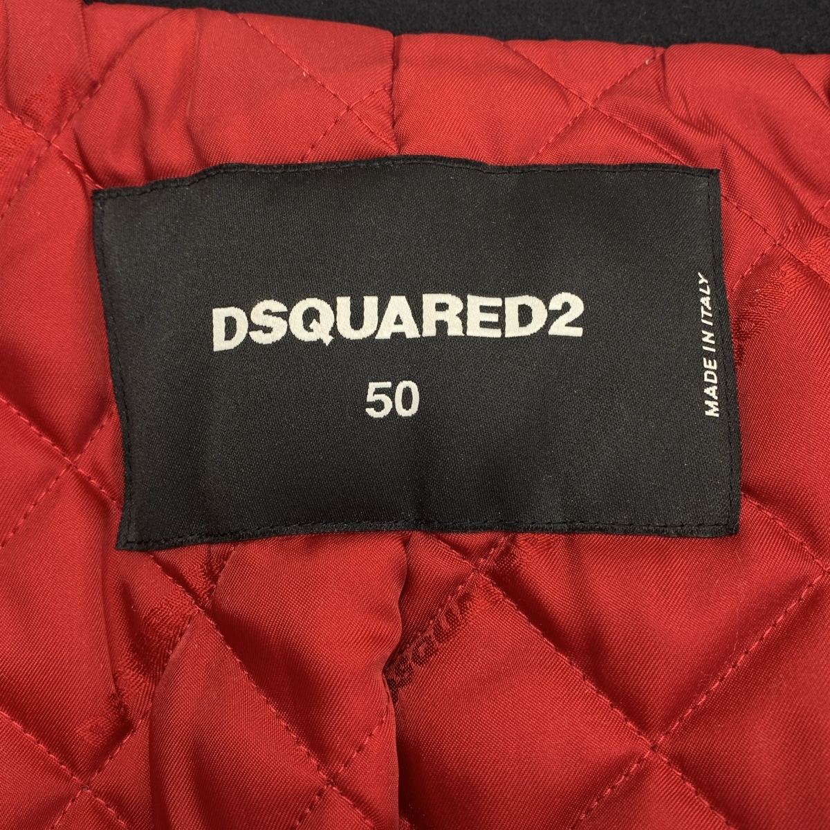 DSQUARED2 / ディースクエアード 異素材 切替 ダブル オーバーコート / キルティング総裏地