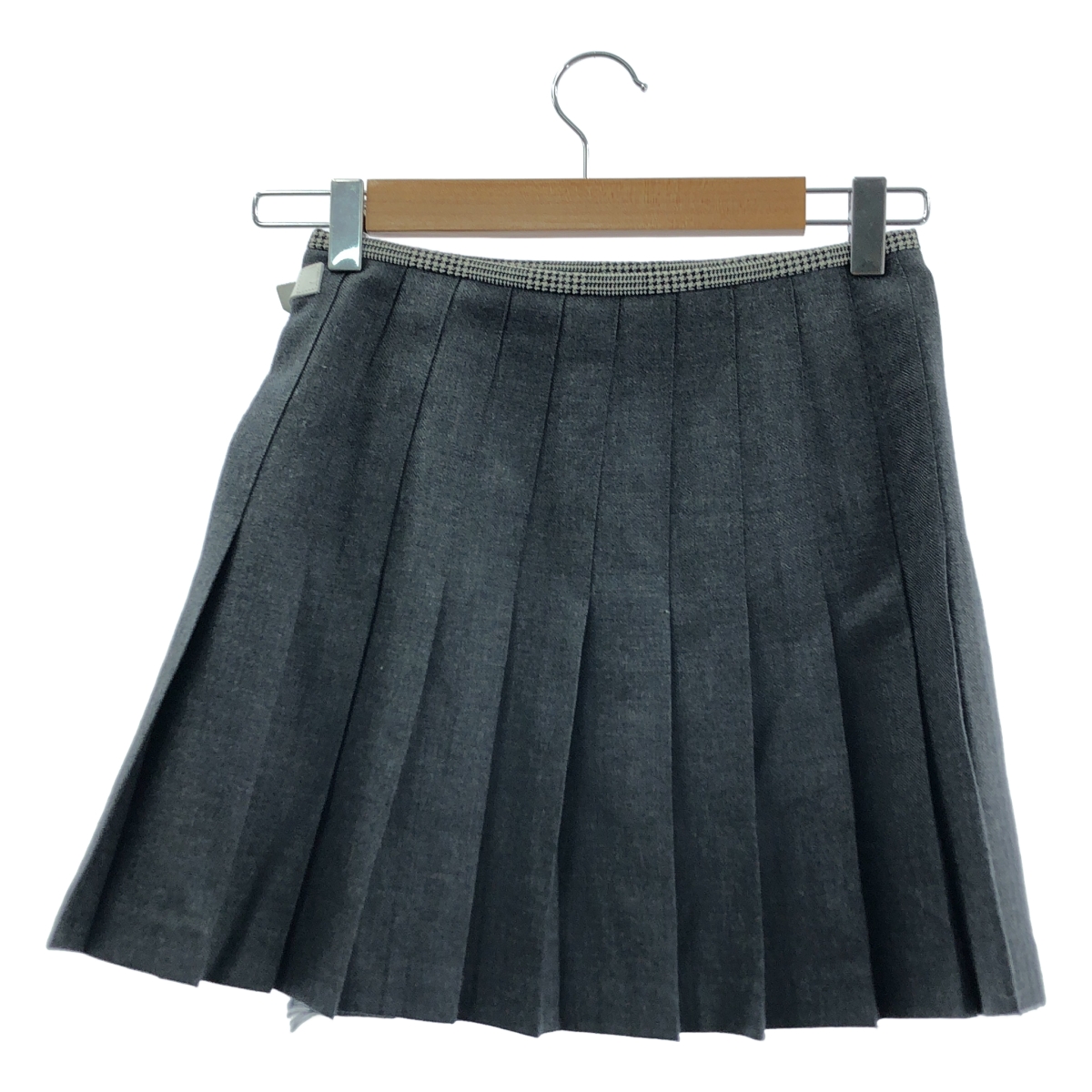 O'NEIL OF DUBLIN / オニールオブダブリン ウール 千鳥格子 プリーツ ラップ スカート