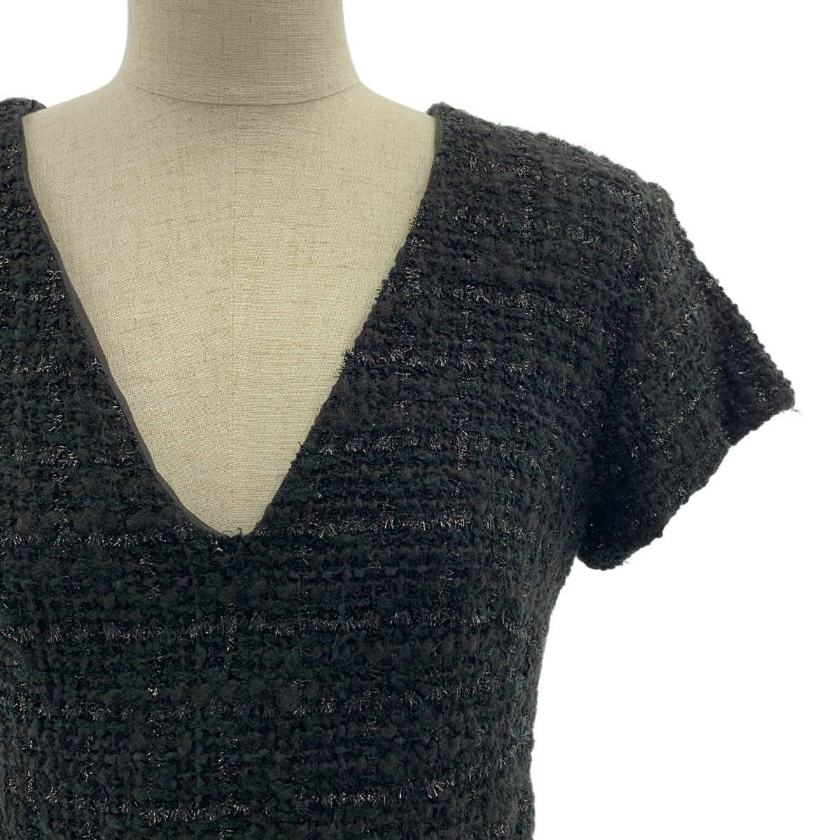 Agnes b. / アニエスベー Vネック フレンチスリーブ ワンピース