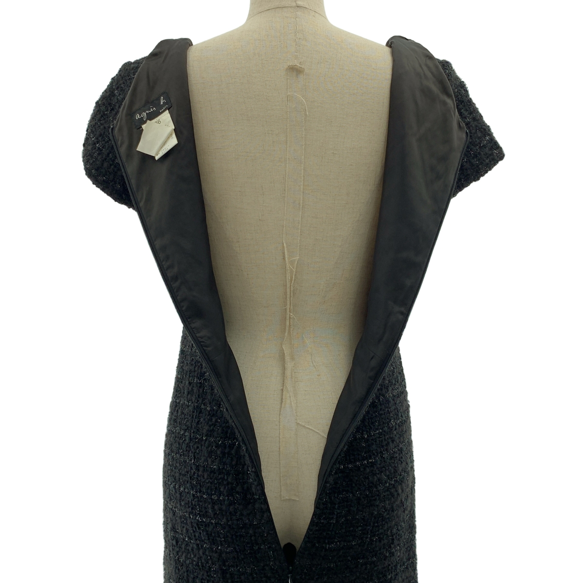 Agnes b. / アニエスベー Vネック フレンチスリーブ ワンピース