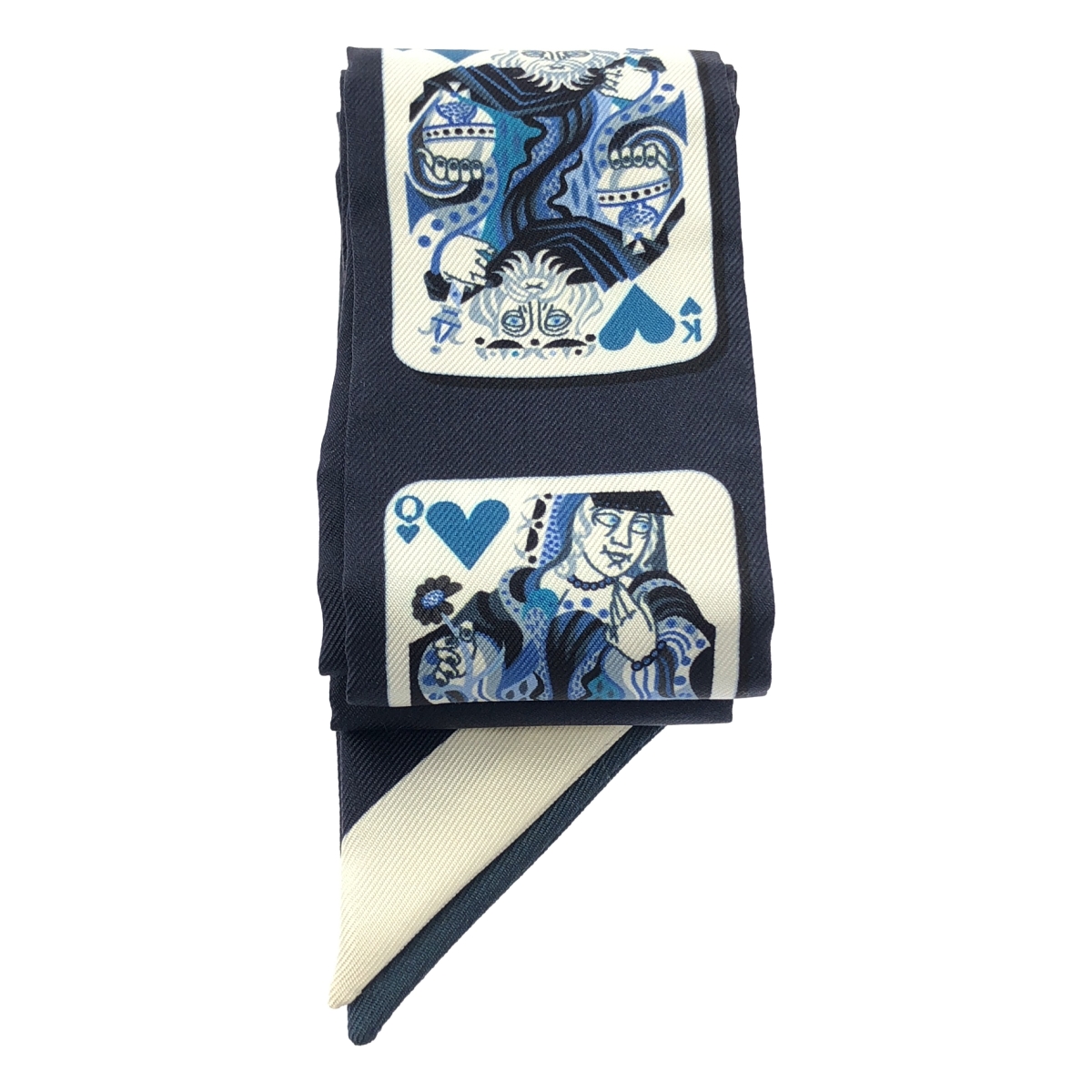 HERMES / エルメス TWILLY JEU DE CARTES トランプ シルク ツイリー スカーフ
