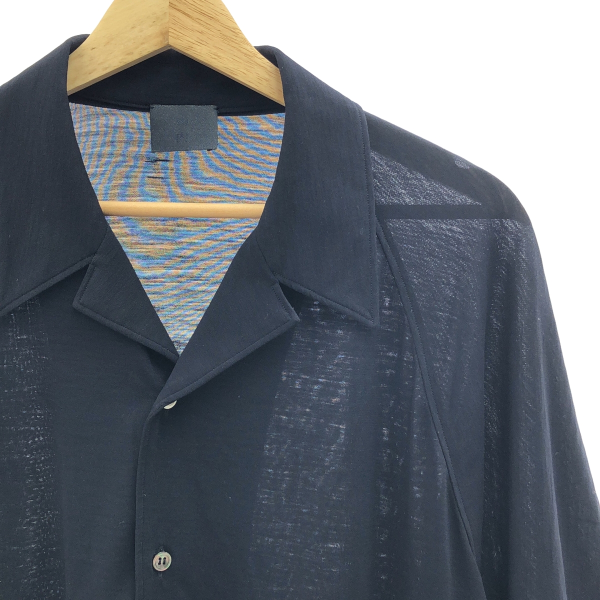 山内 / ヤマウチ ノーミュールシングウール オープンカラーシャツ