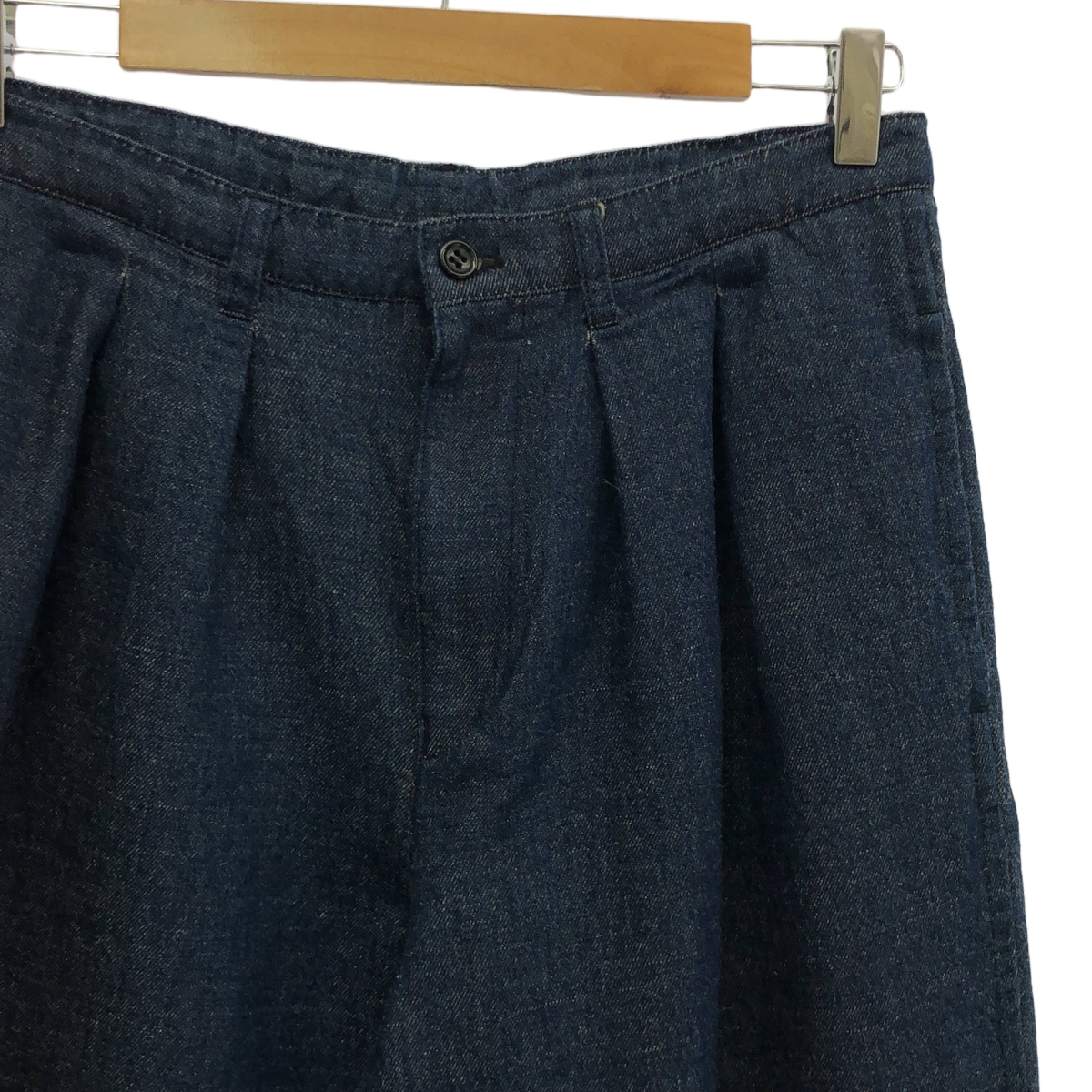 tricot COMME des GARCONS / トリココムデギャルソン コットン リネン デニムライク 2タック パンツ