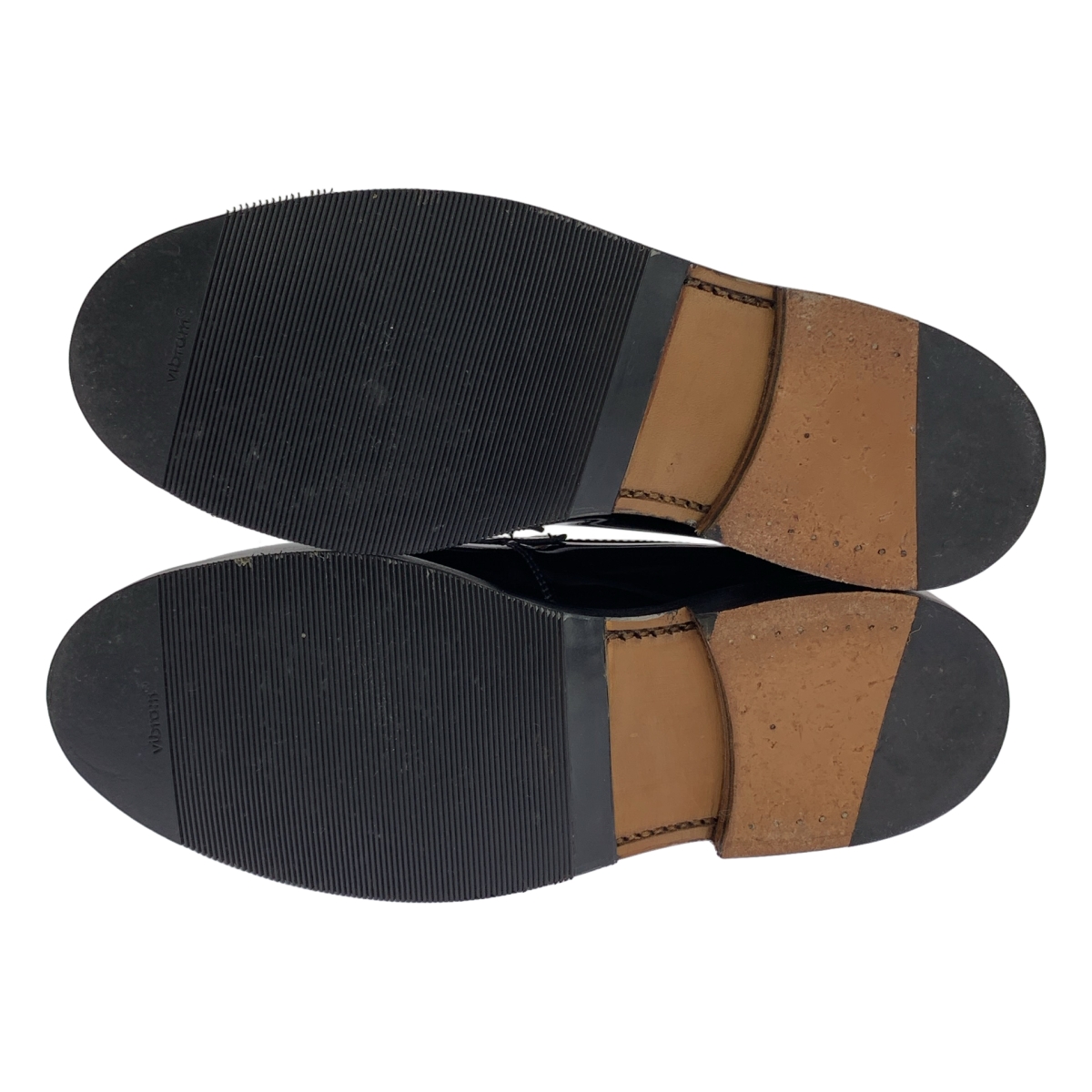 SANDERS / サンダース パテントレザー コイン ローファー