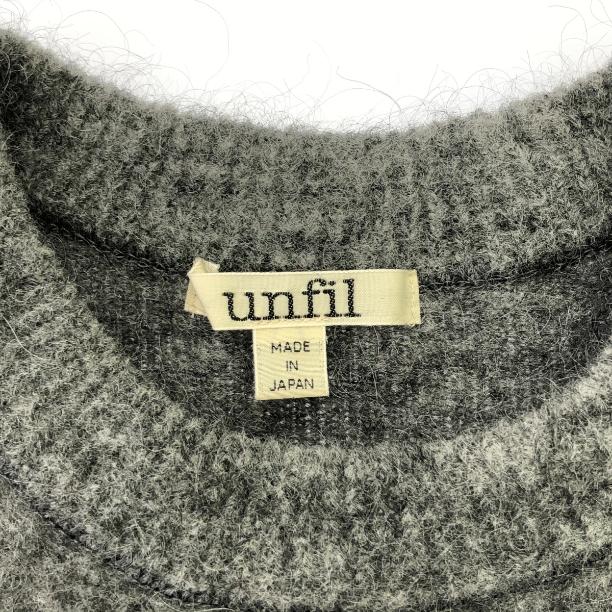 unfil / アンフィル stretch superkid mohair short-sleeve sweater / ストレッチスーパーキッドモヘアショートスリーブセーター