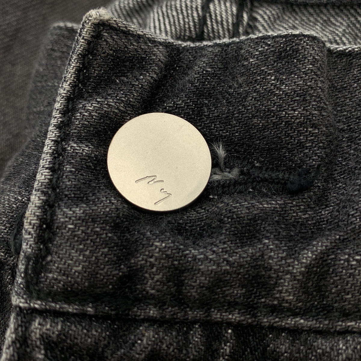 ANCELLM / アンセルム TAPERED 5P DENIM PANTS / ダメージ加工 ブラック デニムパンツ