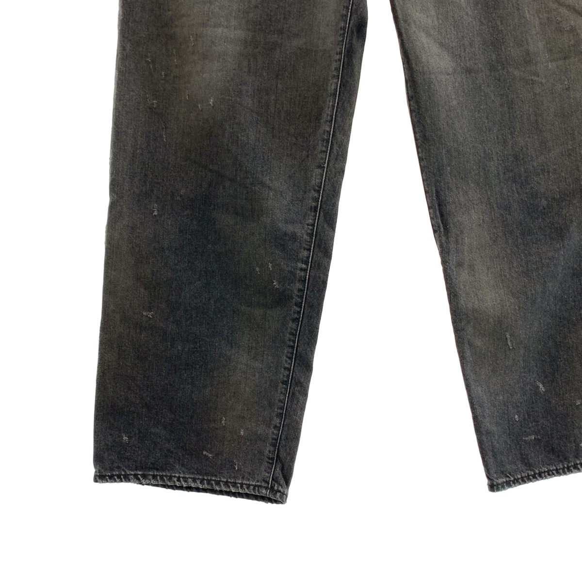 ANCELLM / アンセルム TAPERED 5P DENIM PANTS / ダメージ加工 ブラック デニムパンツ