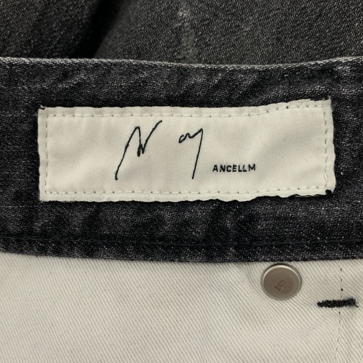 ANCELLM / アンセルム TAPERED 5P DENIM PANTS / ダメージ加工 ブラック デニムパンツ