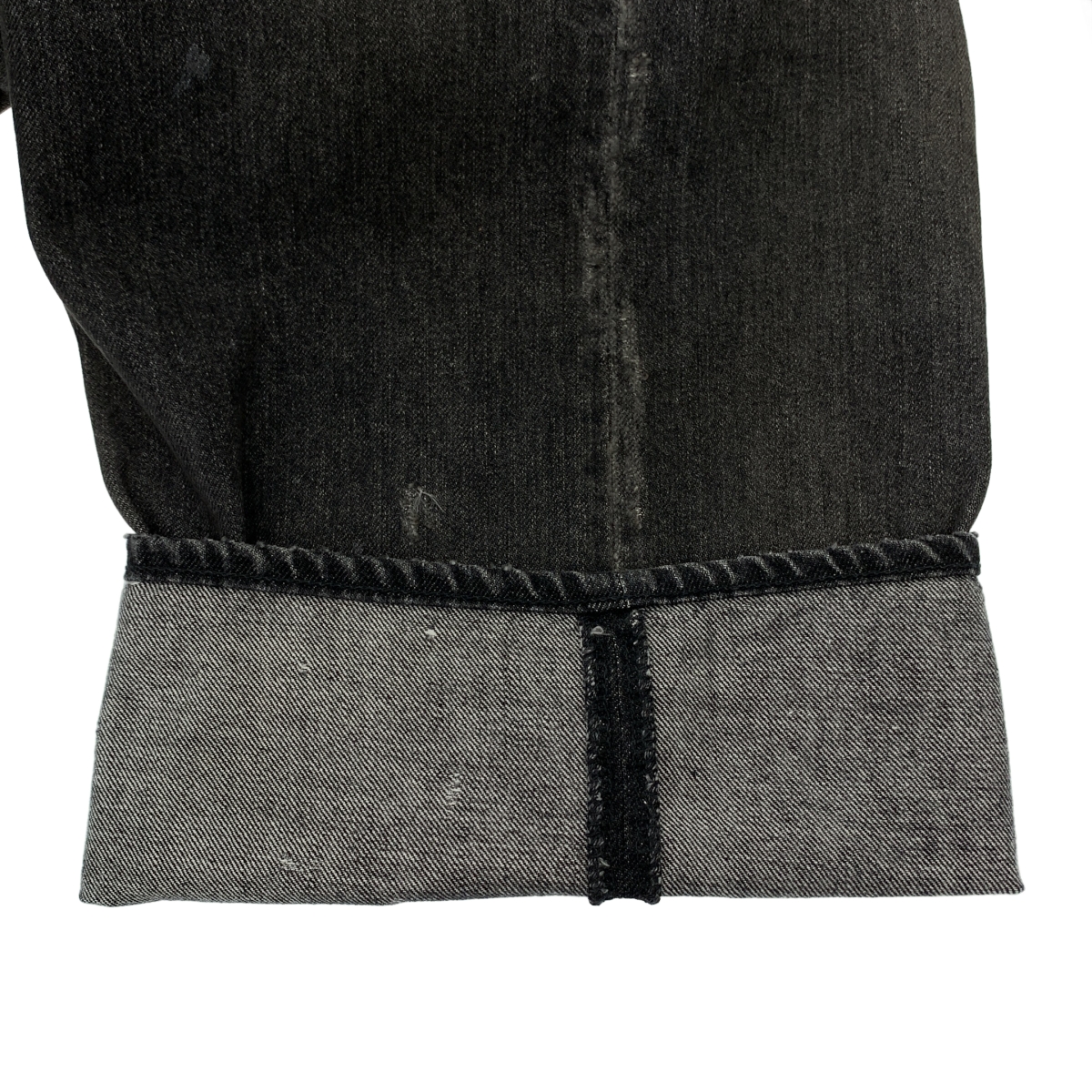 ANCELLM / アンセルム TAPERED 5P DENIM PANTS / ダメージ加工 ブラック デニムパンツ