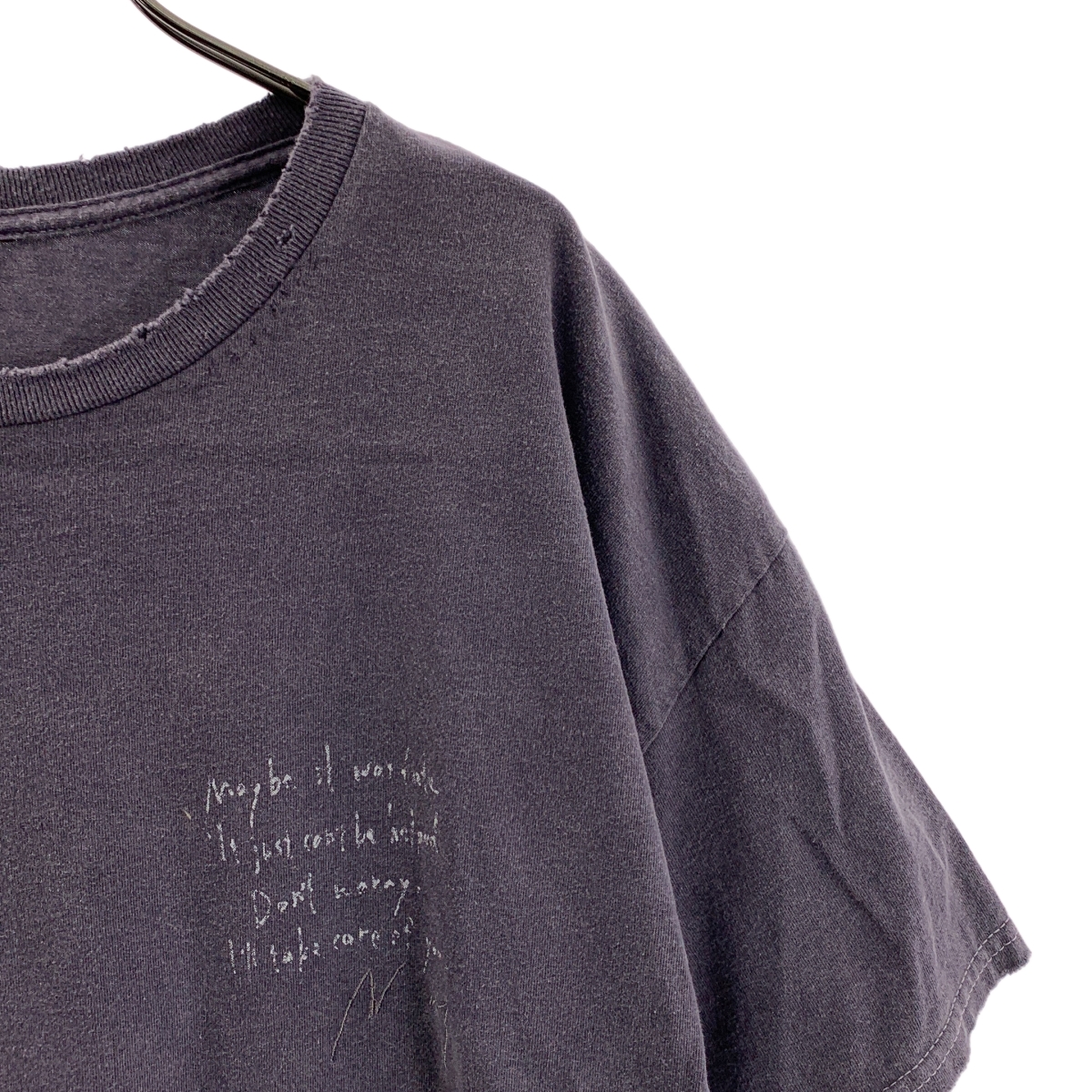 ANCELLM / アンセルム ダメージ加工 ロゴ Tシャツ カットソー