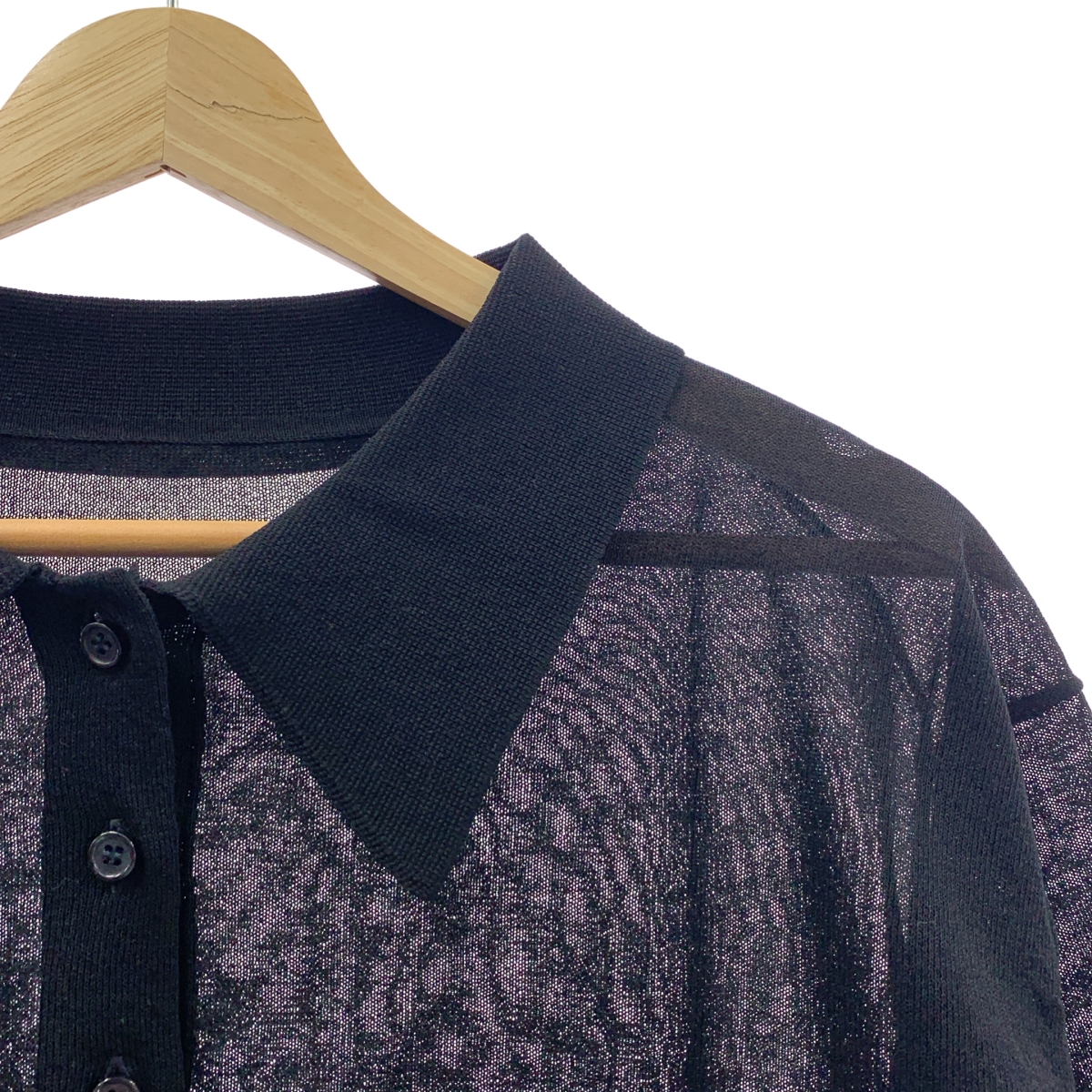 その他 ハイゲージ シアー ポロシャツ ニット プルオーバー