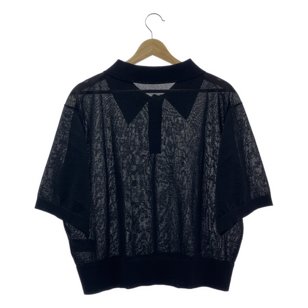 その他 ハイゲージ シアー ポロシャツ ニット プルオーバー