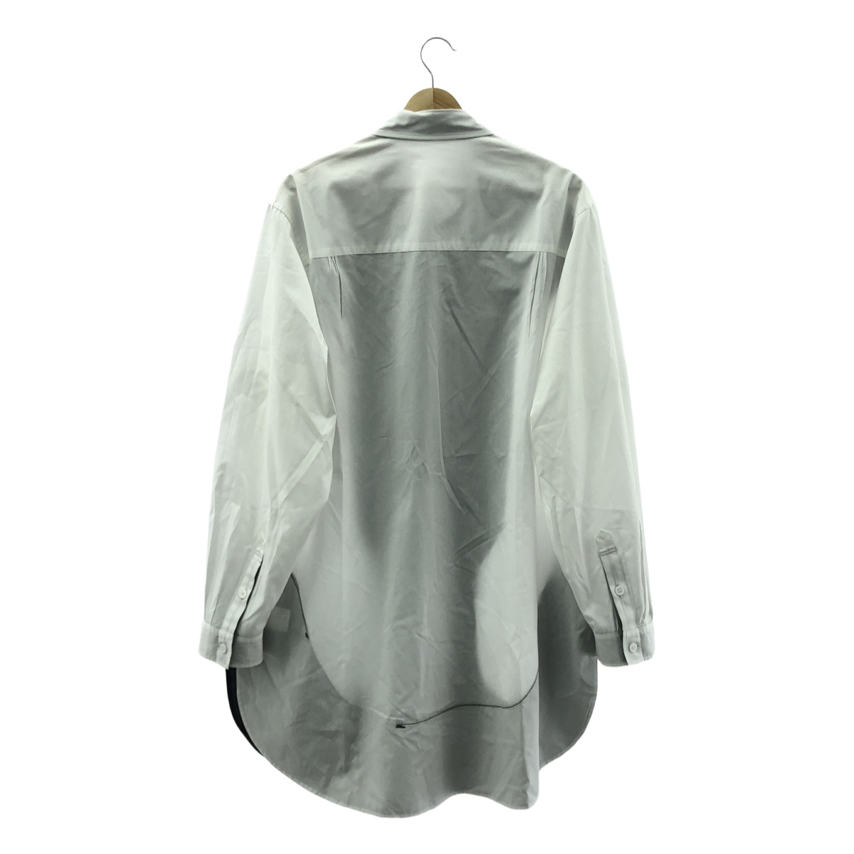 YOHJI YAMAMOTO POUR HOMME / ヨウジヤマモトプールオム 白黒使い飾りSTB / リバーシブル オーバー シャツ