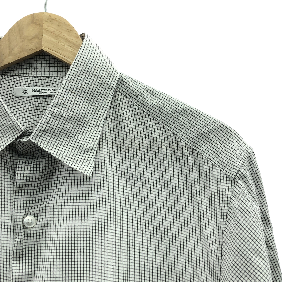 MAATEE&SONS / マーティー&サンズ ELIZABETH SILKPOPLIN GRAPHCHECK エリザベス シルクポプリン チェックシャツ