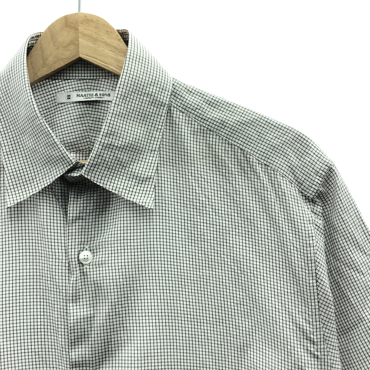 MAATEE&SONS / マーティー&サンズ ELIZABETH SILKPOPLIN GRAPHCHECK エリザベス シルクポプリン チェックシャツ