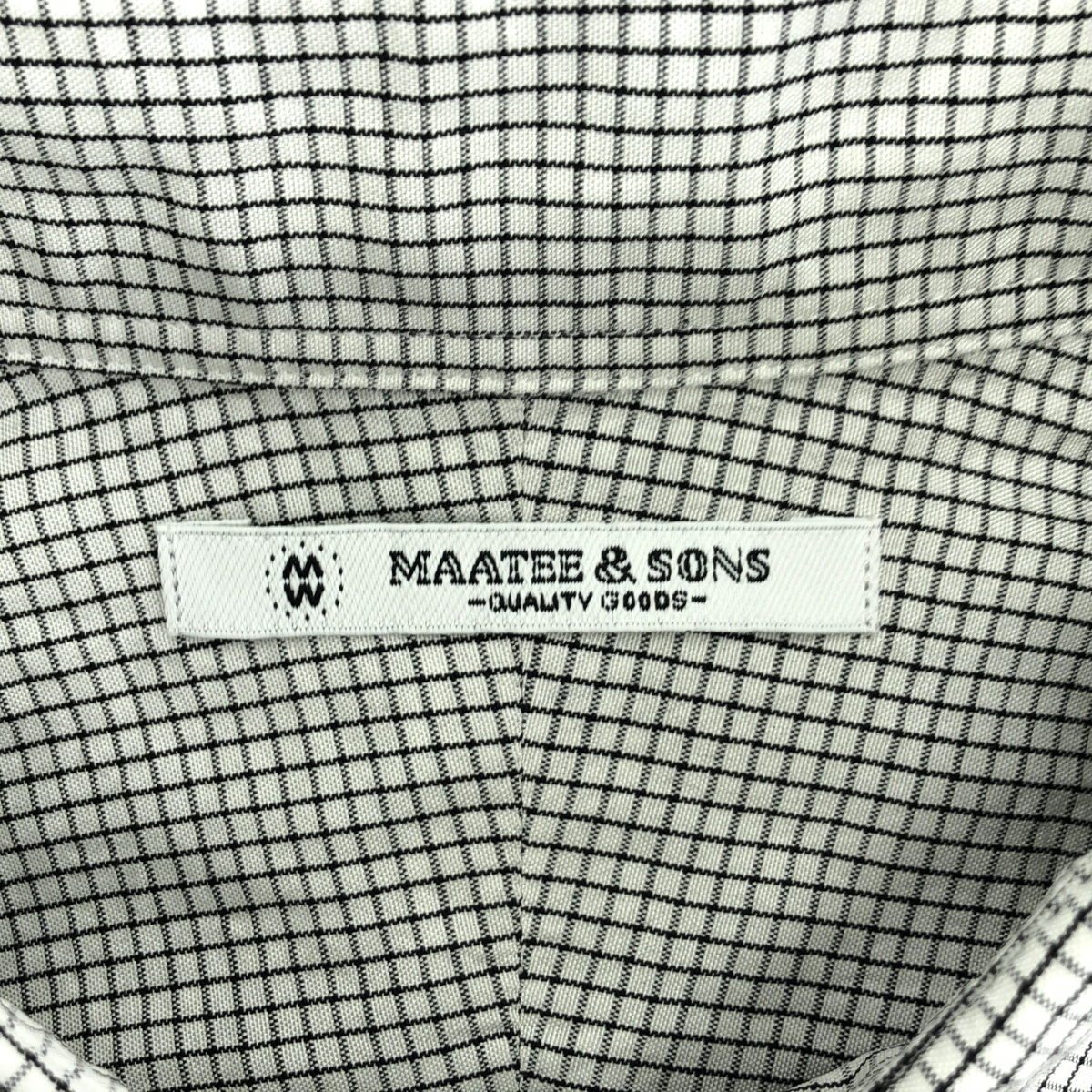 MAATEE&SONS / マーティー&サンズ ELIZABETH SILKPOPLIN GRAPHCHECK エリザベス シルクポプリン チェックシャツ
