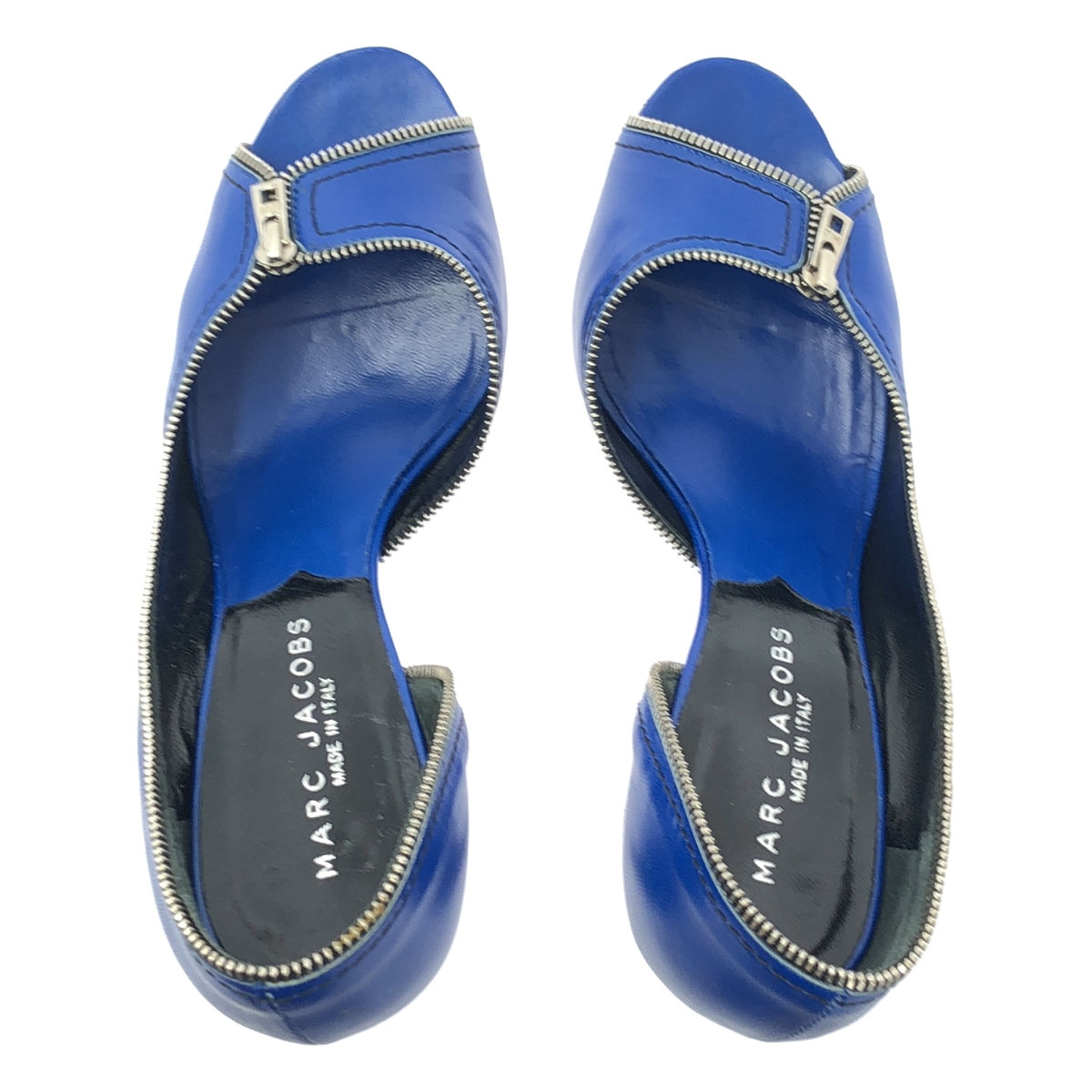 MARC JACOBS / マークジェイコブス ジップディティール オープントゥ ヒールパンプス