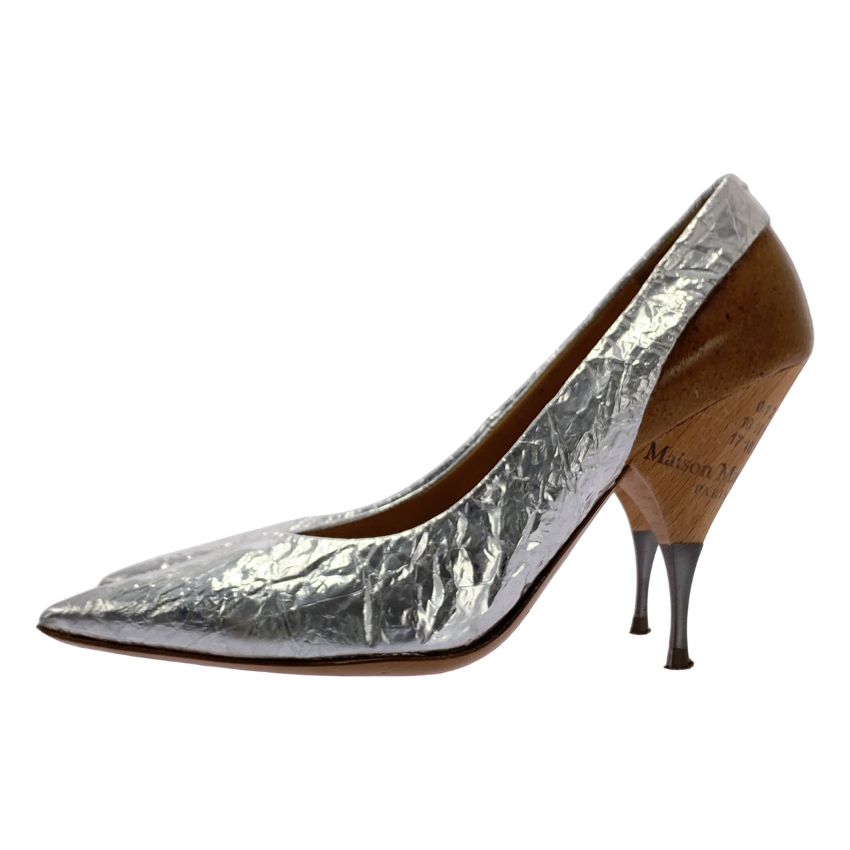 Maison Margiela / メゾンマルジェラ メタリック ウッドヒール パンプス