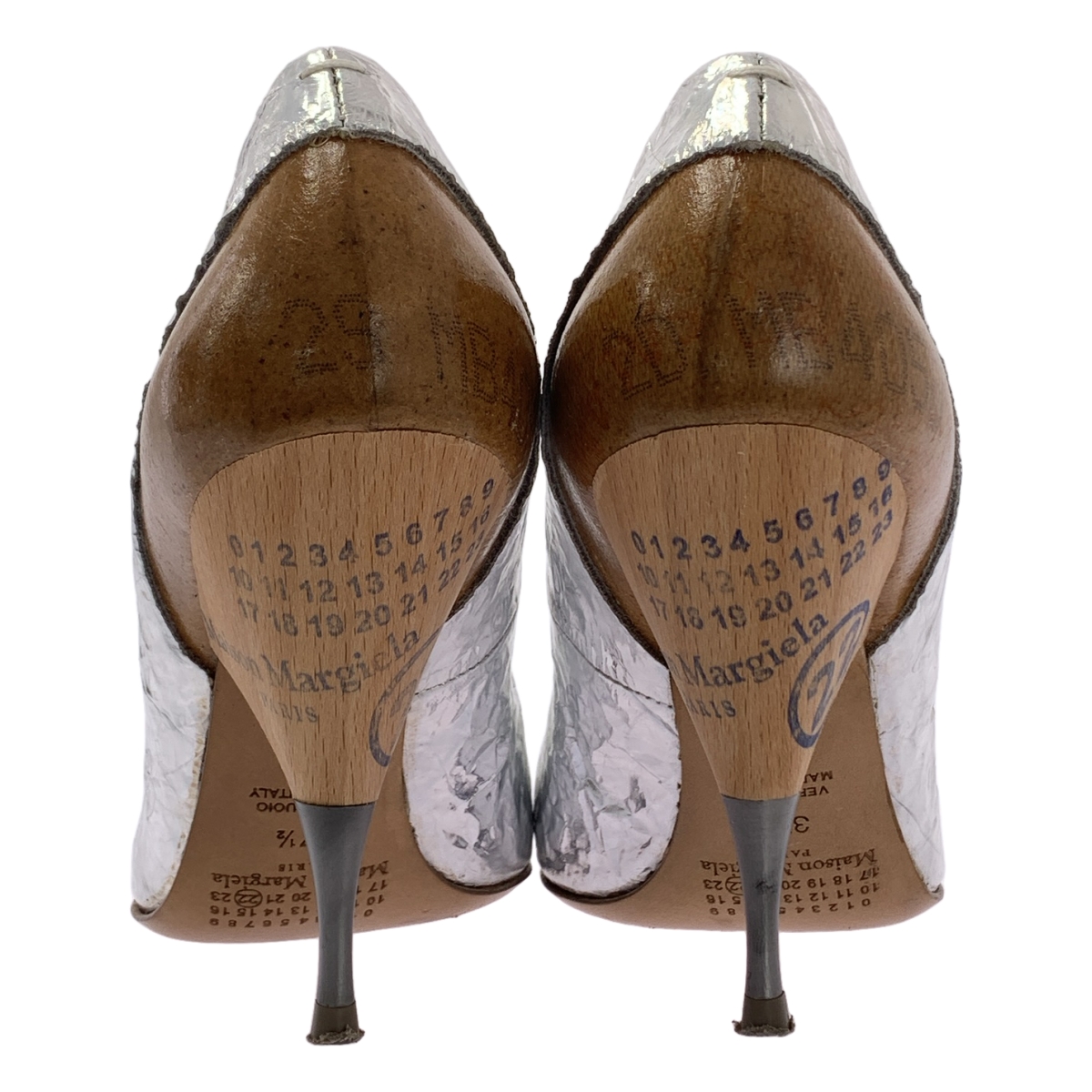 Maison Margiela / メゾンマルジェラ メタリック ウッドヒール パンプス