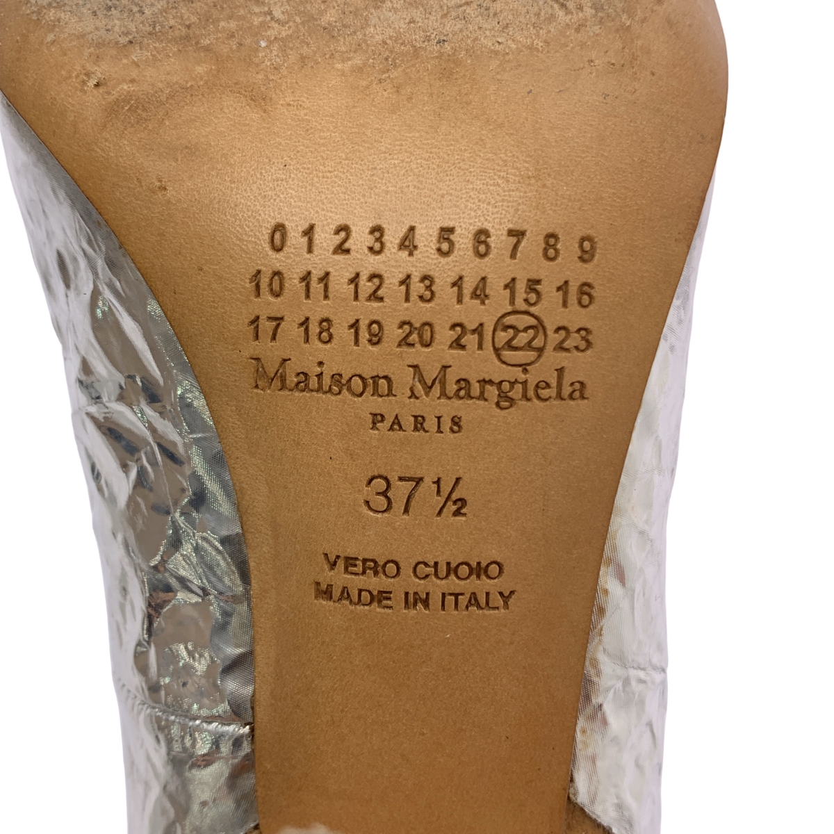 Maison Margiela / メゾンマルジェラ メタリック ウッドヒール パンプス