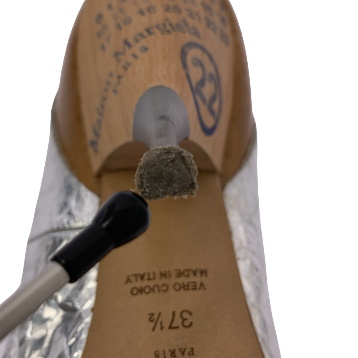 Maison Margiela / メゾンマルジェラ メタリック ウッドヒール パンプス