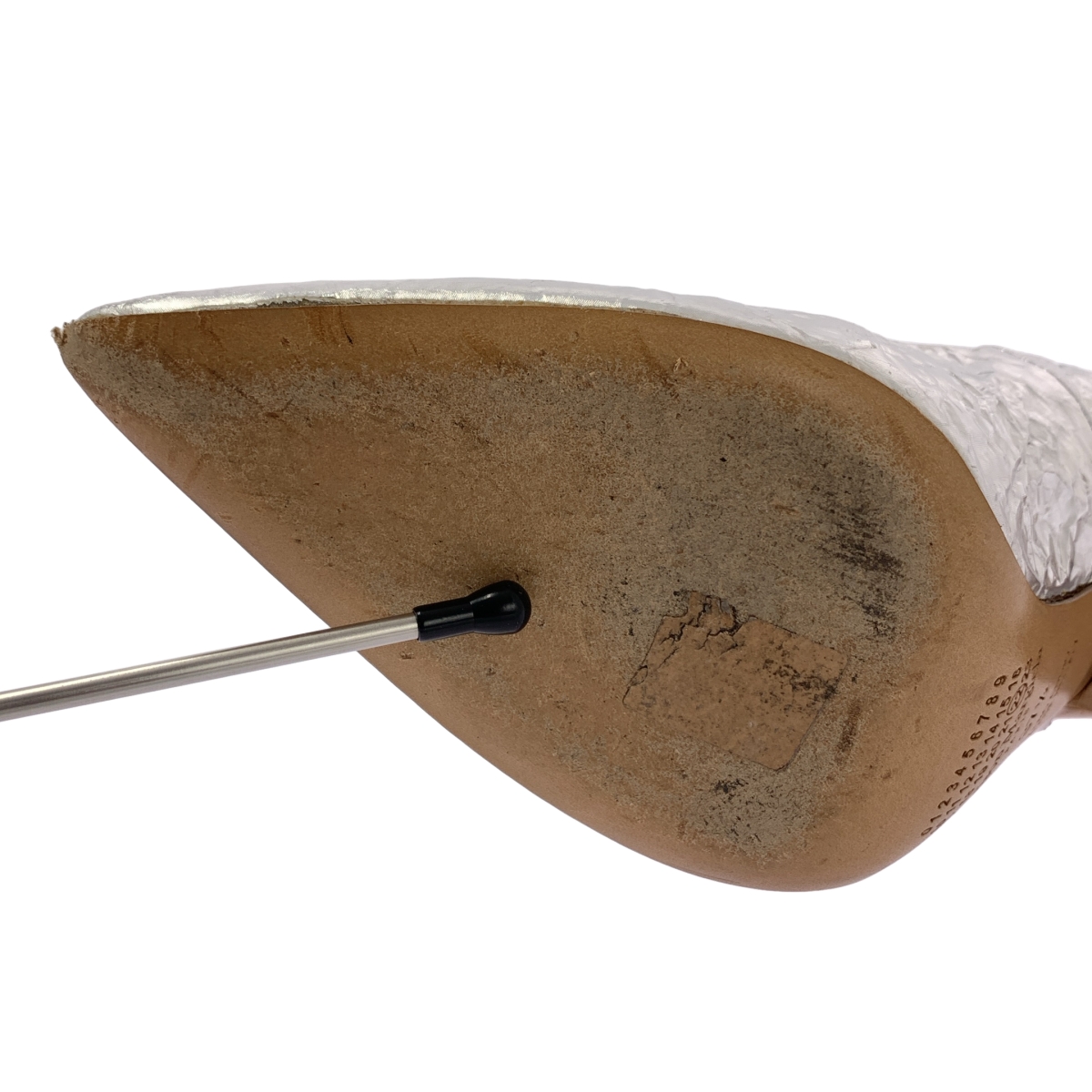 Maison Margiela / メゾンマルジェラ メタリック ウッドヒール パンプス