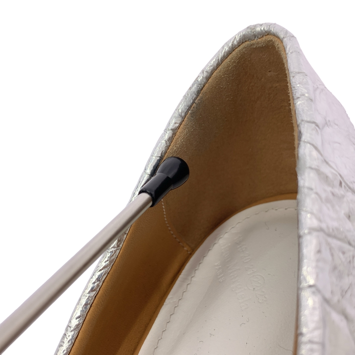 Maison Margiela / メゾンマルジェラ メタリック ウッドヒール パンプス