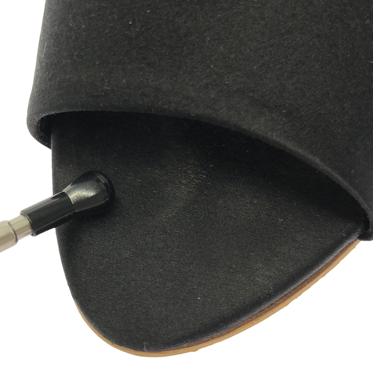 miu miu / ミュウミュウ サテン オープントゥ ヒール パンプス サンダル