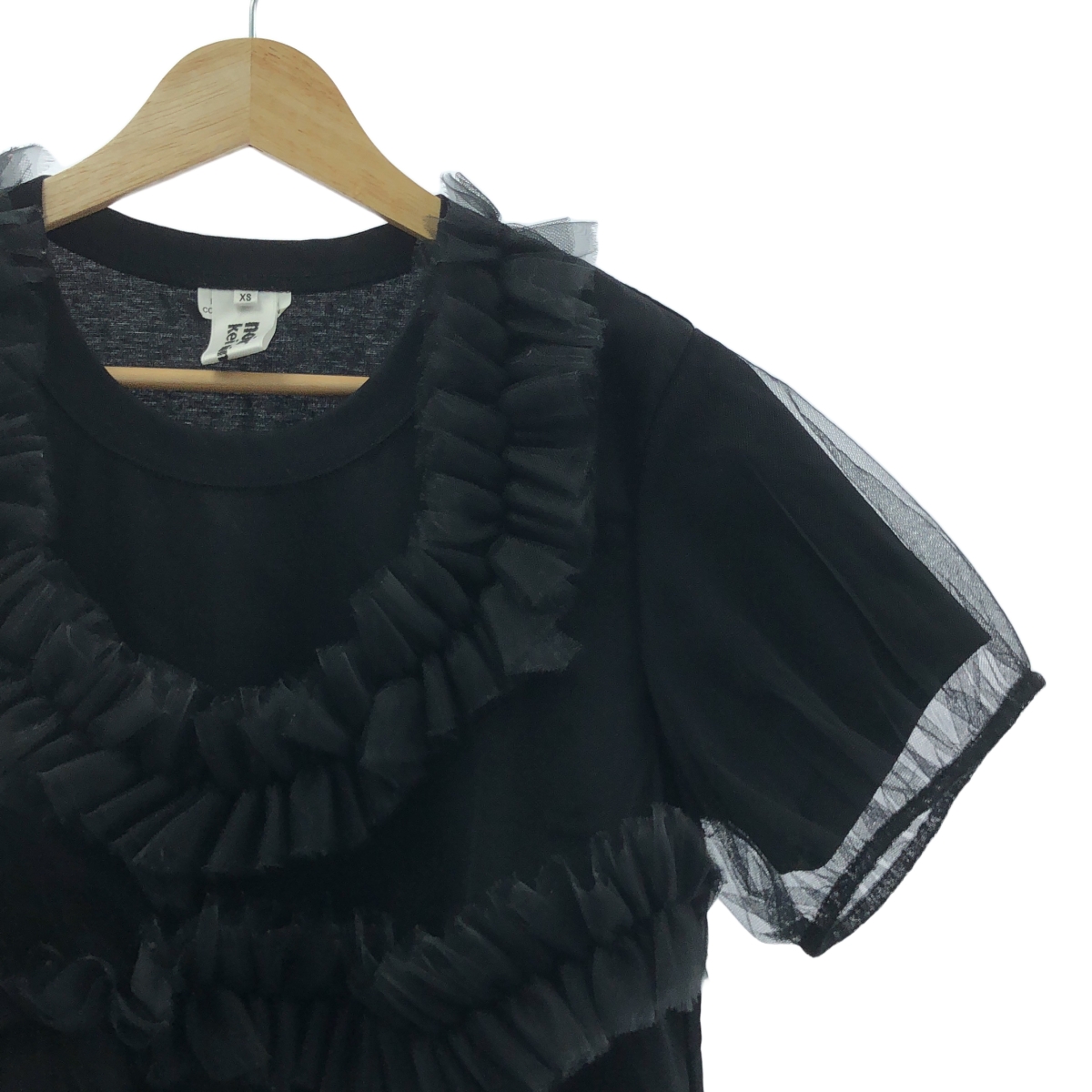 noir kei ninomiya / ノワールケイニノミヤ チュール フリル 装飾 ドッキング Tシャツ カットソー