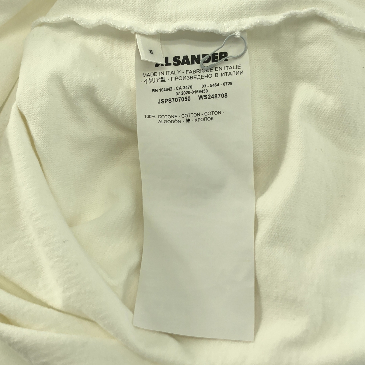 JIL SANDER / ジルサンダー コットン ロゴ プリント Tシャツ