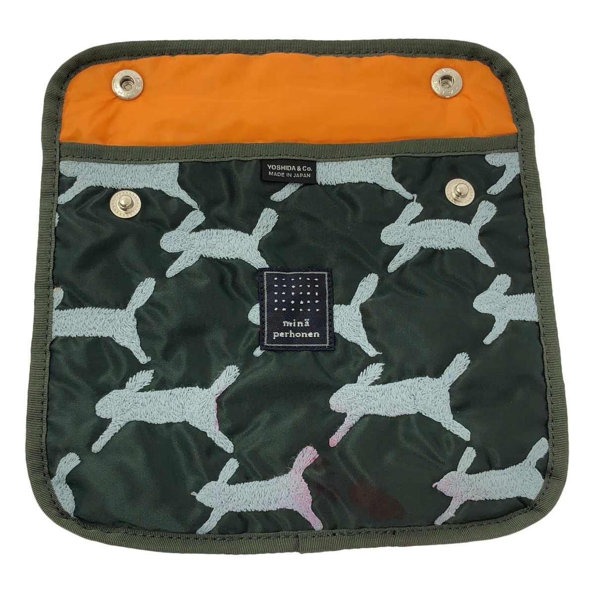 mina perhonen / ミナペルホネン × PORTER / ポーター run run run / エンブロイダリー ロゴジップ ハンド トートバッグ