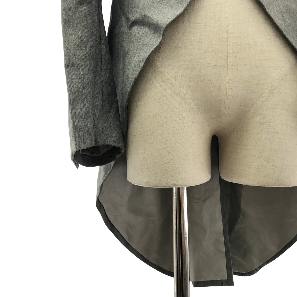 noir kei ninomiya / ノワールケイニノミヤ 変形 燕尾 シングルブレスト ロングジャケット / 総裏地