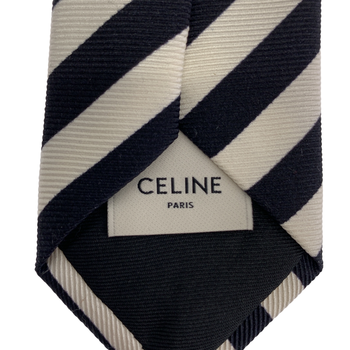 CELINE / セリーヌ ストライプ シルク スリム ネクタイ