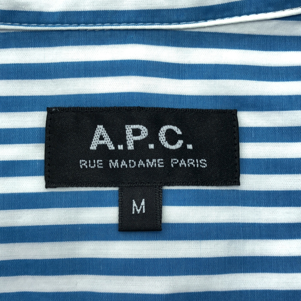 A.P.C. / アーペーセー コットン ストライプ レギュラカラーシャツ