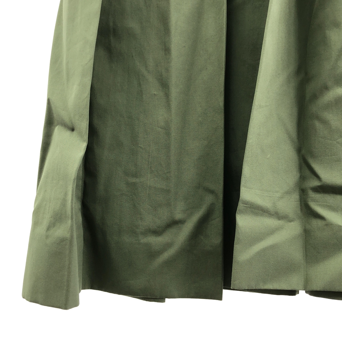 miu miu / ミュウミュウ コットン プリーツ切替 ロゴ スリーブレス ワンピース