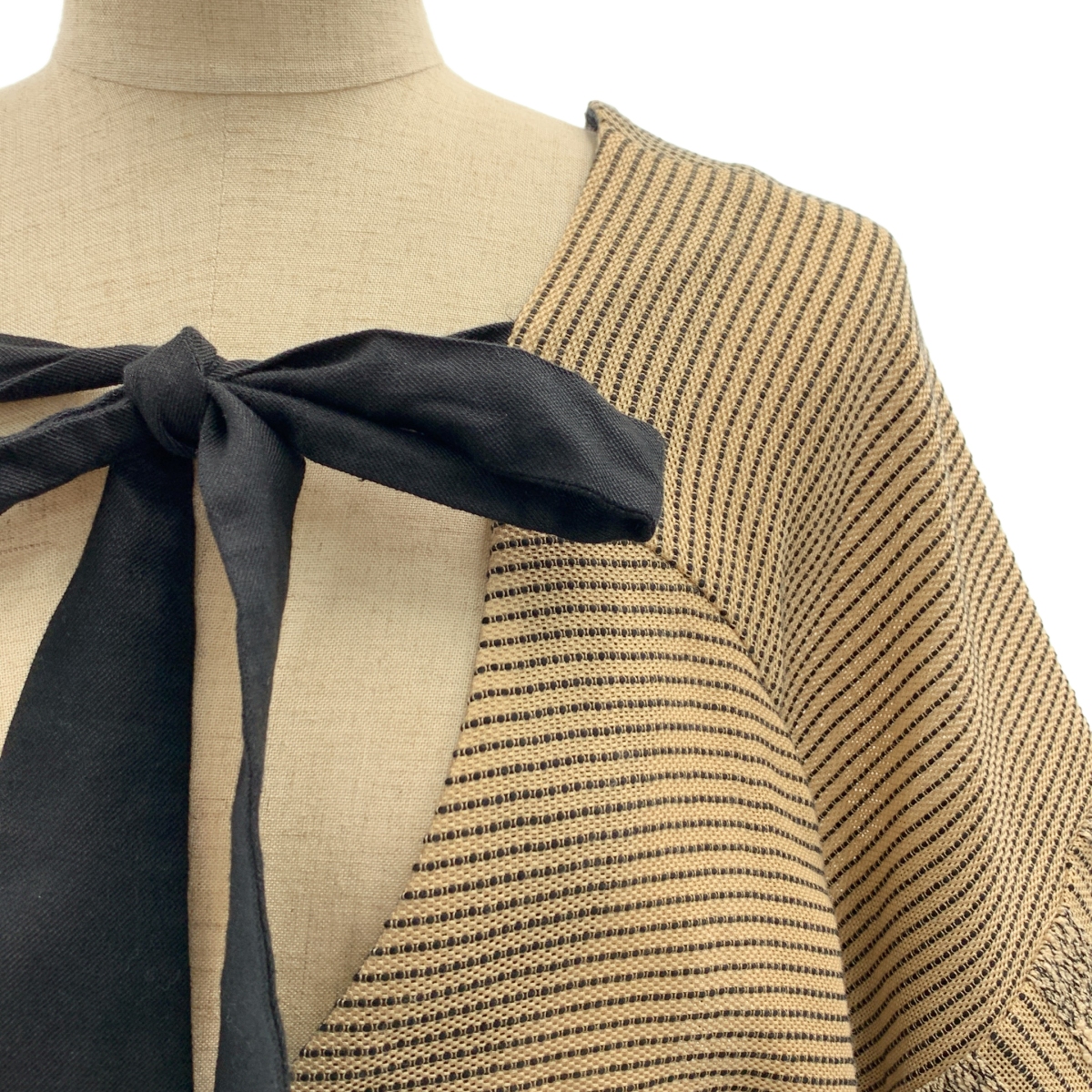 Mame Kurogouchi / マメクロゴウチ ジャガード ニット ブラウス / バックジップ スリット スカート 裏地付き