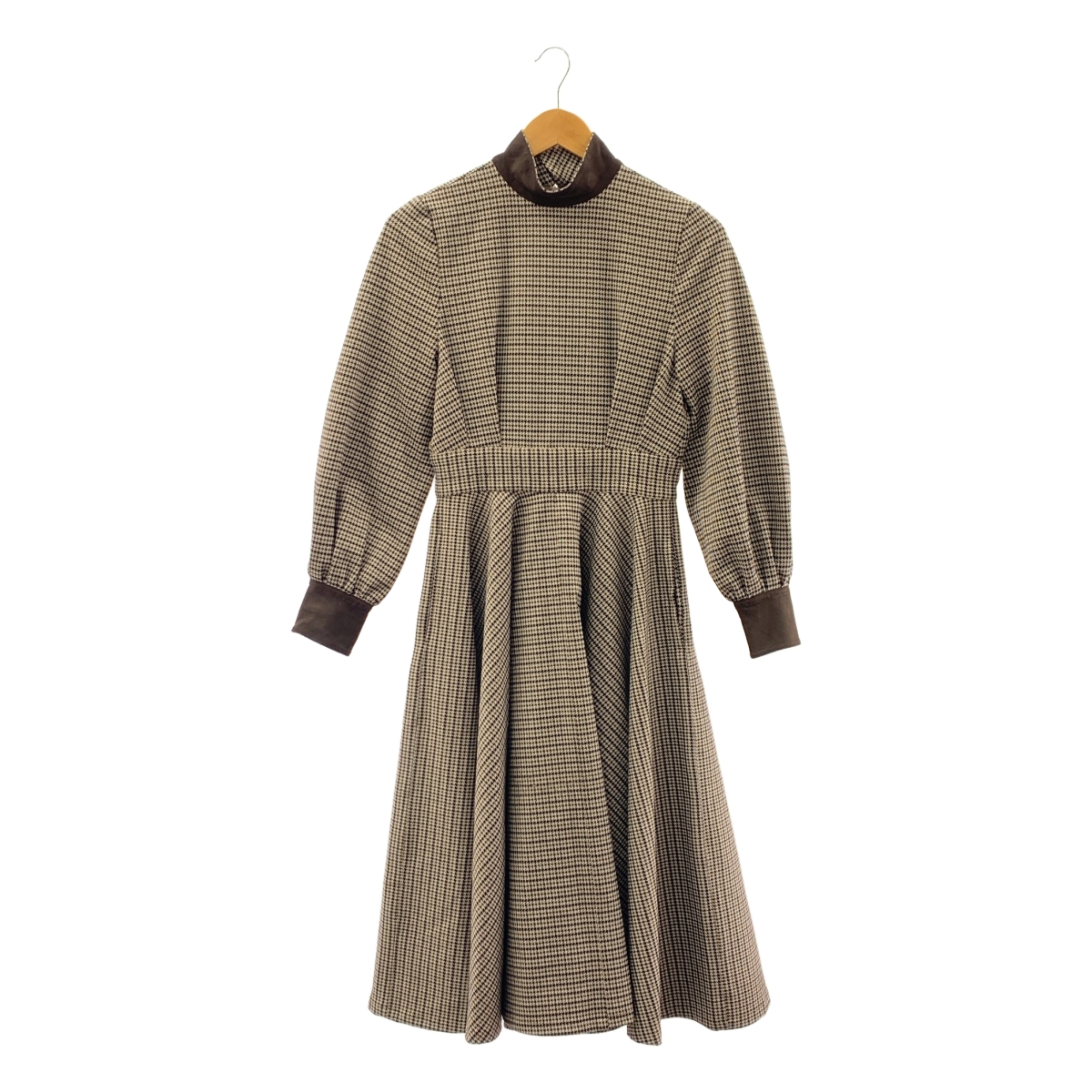 foufou / フーフー checked one piece chidori / 千鳥格子 ドレス ワンピース