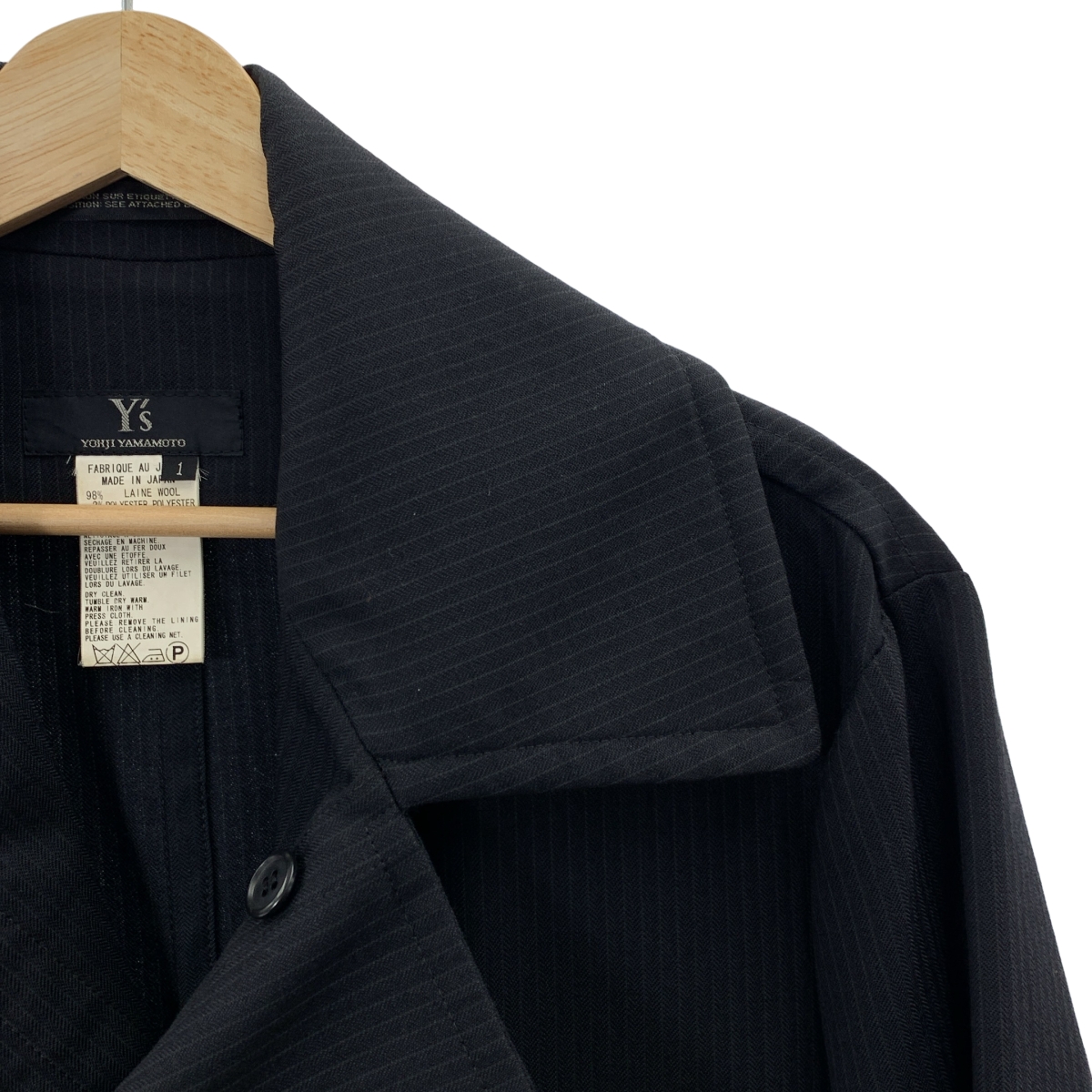 Y's / ワイズヨウジヤマモト ストライプ ウール トレンチコート