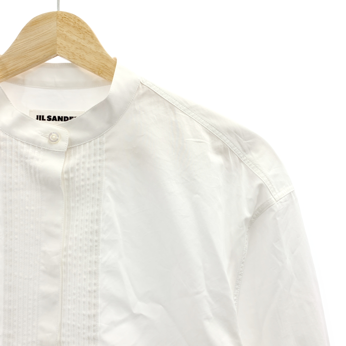 JIL SANDER / ジルサンダー THURSDAY コットン ピンタック バンドカラーシャツ