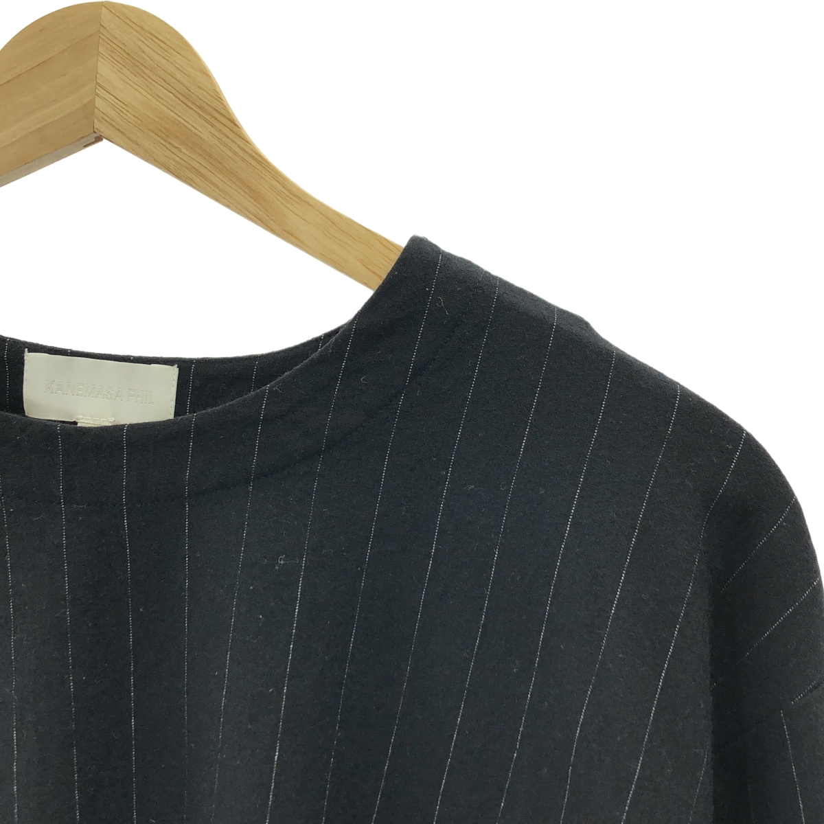 その他 36G Wool Stripe Pullover / ストライプ スリット オーバー カットソー