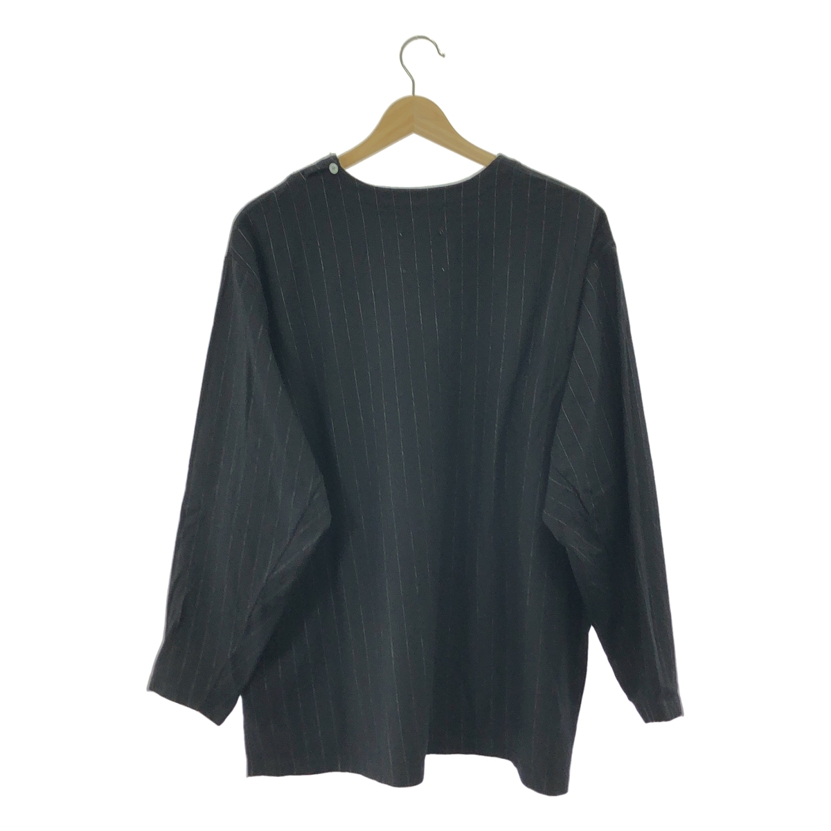 その他 36G Wool Stripe Pullover / ストライプ スリット オーバー カットソー