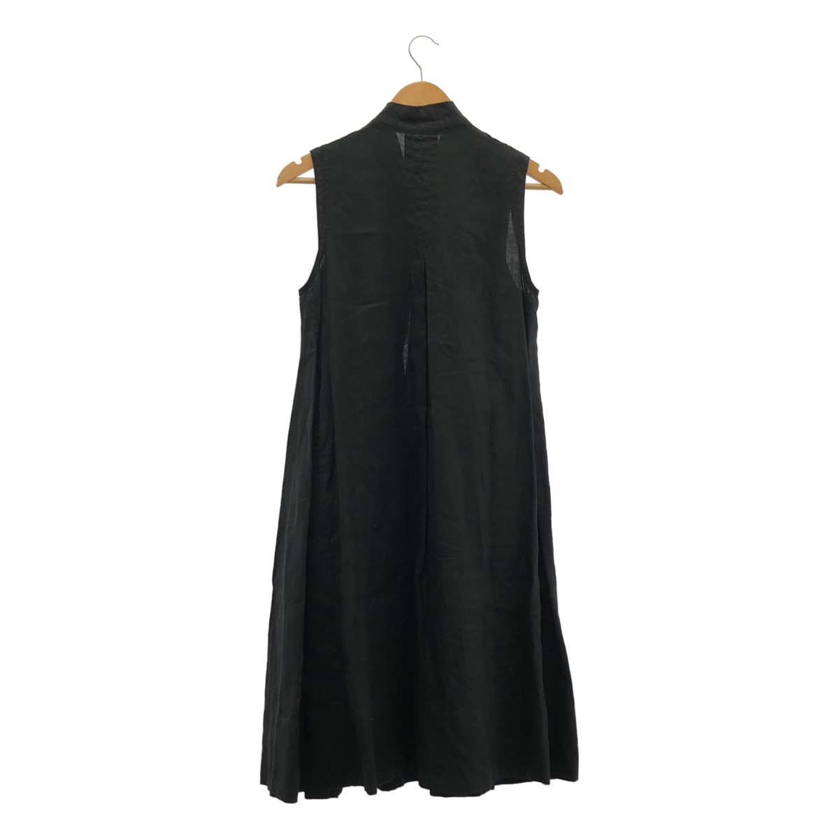 その他 リネン ポケット付き スタンドカラー ワンピース