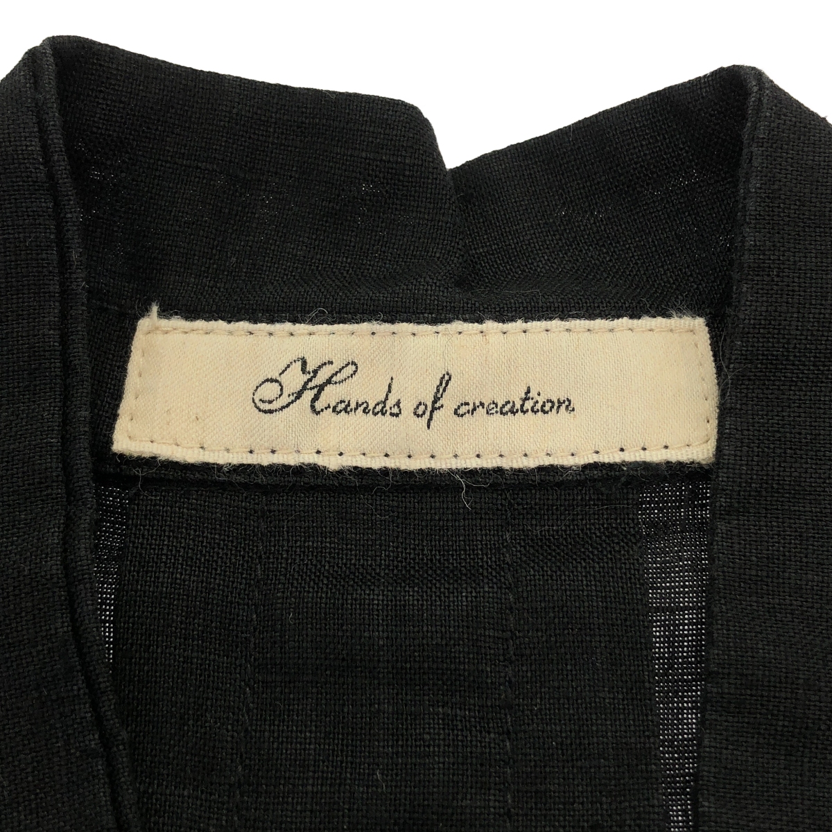 その他 リネン ポケット付き スタンドカラー ワンピース