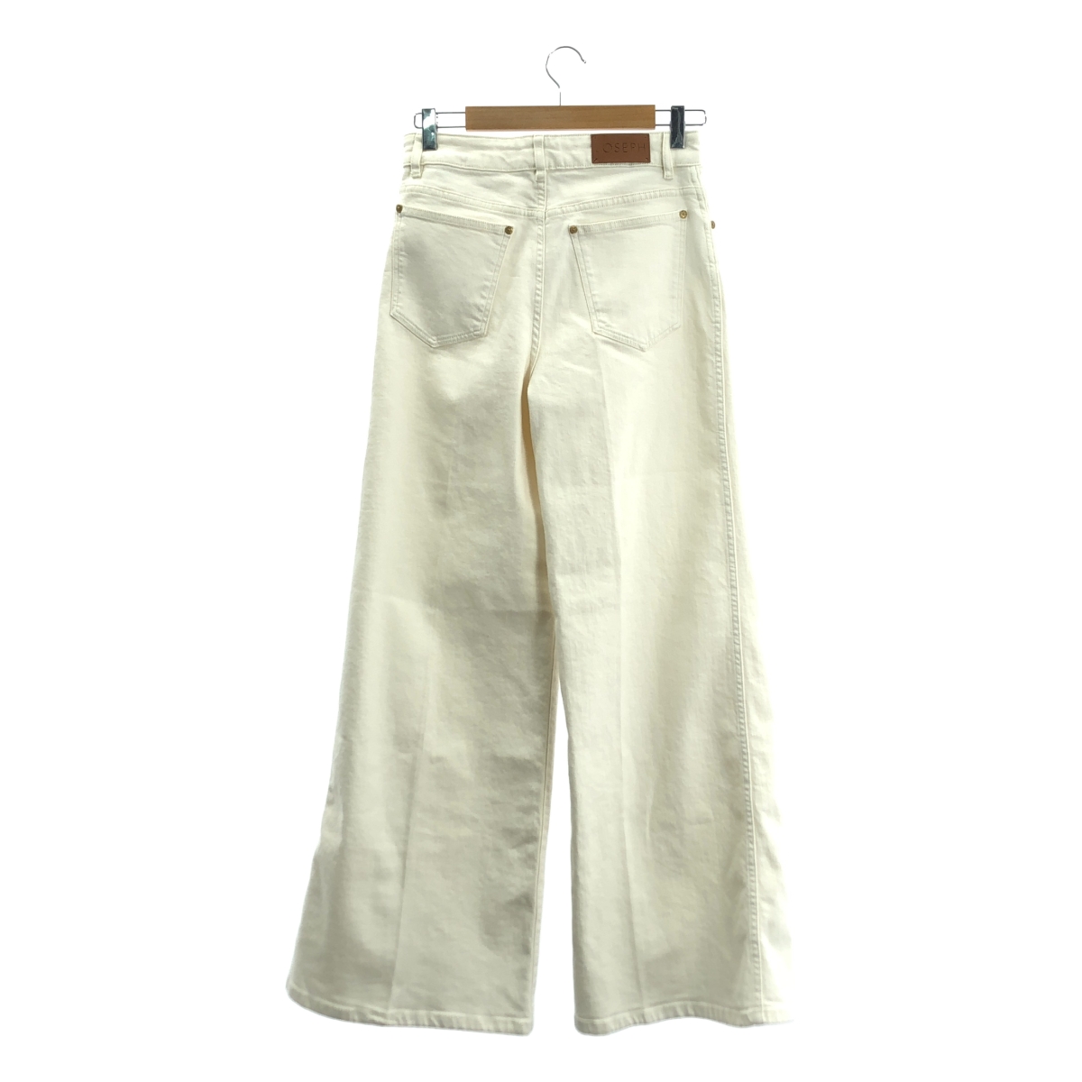 JOSEPH / ジョセフ ロゴレザーパッチ ホワイトデニム パンツ