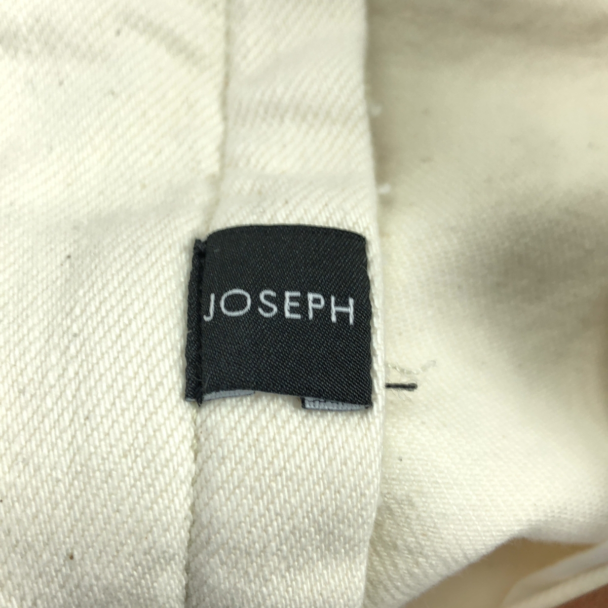 JOSEPH / ジョセフ ロゴレザーパッチ ホワイトデニム パンツ