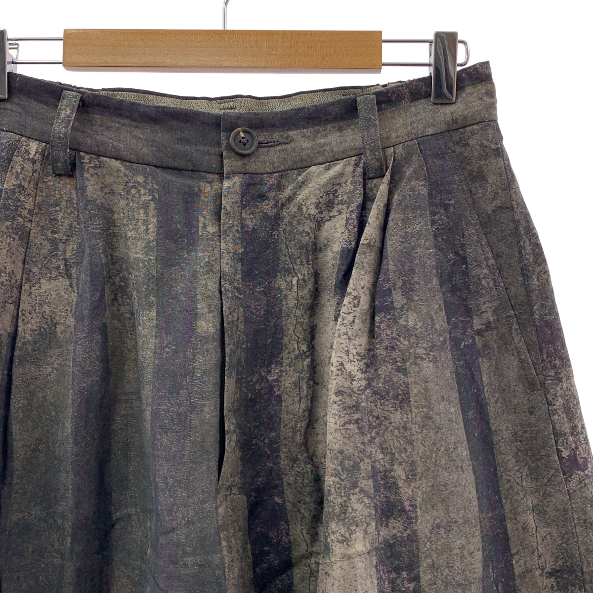 ziggy chen / ジギーチェン Digital Print Wide Leg Trousers / 総柄 タック ワイドパンツ