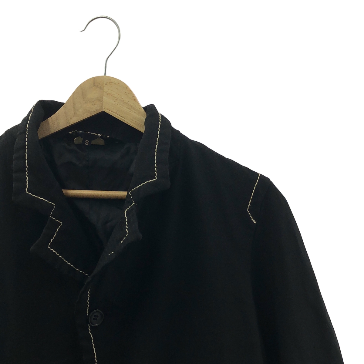 BLACK COMME des GARCONS / ブラックコムデギャルソン ポリ縮絨 ステッチ テーラードジャケット