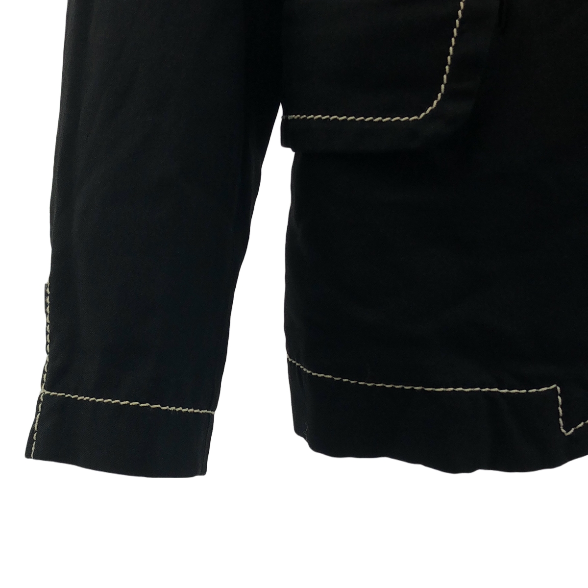 BLACK COMME des GARCONS / ブラックコムデギャルソン ポリ縮絨 ステッチ テーラードジャケット
