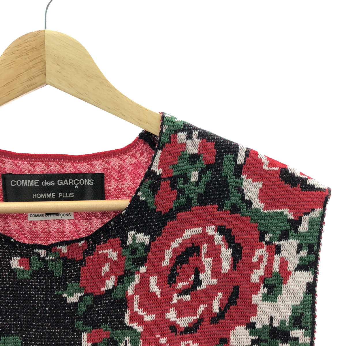 COMME des GARCONS HOMME PLUS / コムデギャルソンオムプリュス 花の存在期 フラワー柄 ジャガード ノースリーブニット ベスト